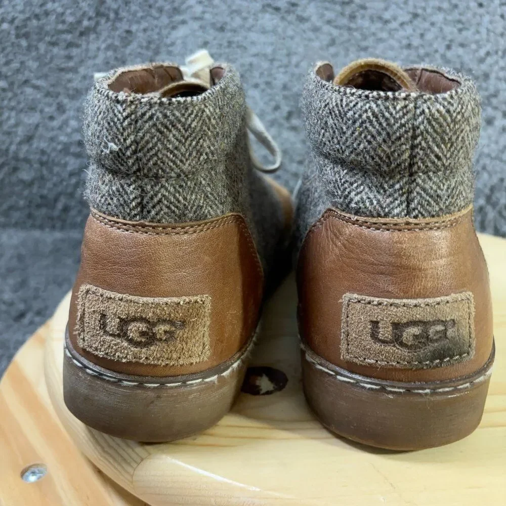 UGG Professor Chukka Sneakers Mens Size 11 Suede Leather Tweed Brown Ankle Boots